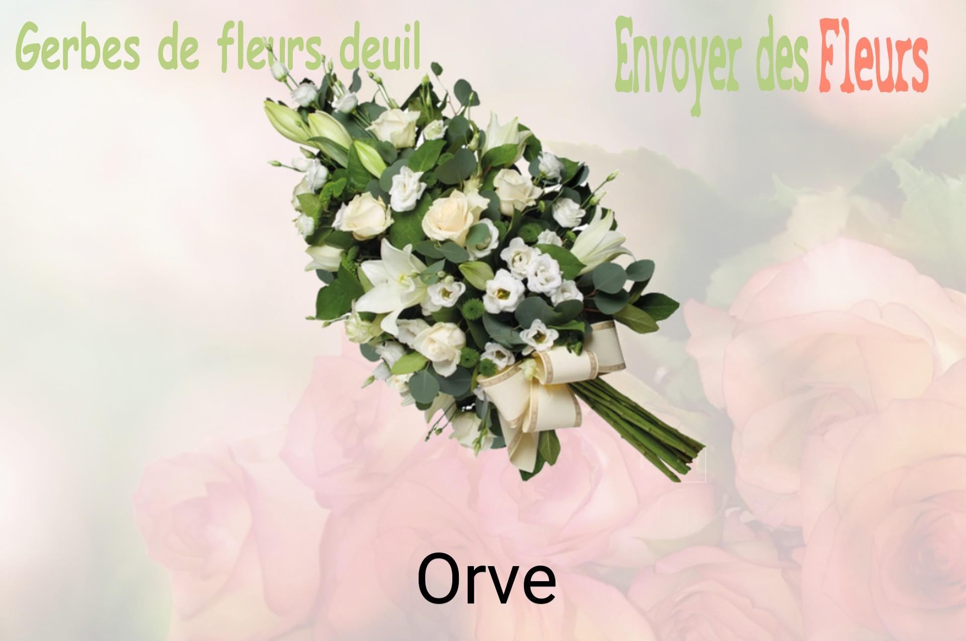 Gerbe de fleurs de deuil livrée à Orve